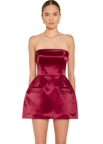 Lucienne Skort Romper - Wine