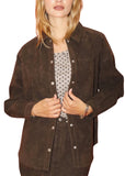 Button Down Suede Top