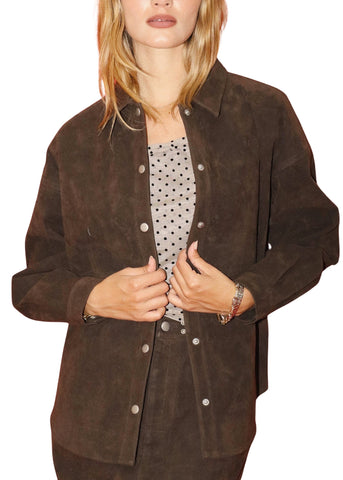 Button Down Suede Top
