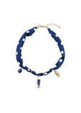 Coastal Fish Charm Scarf Necklace