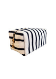 Terry Cloth Striped Cosmetic Case