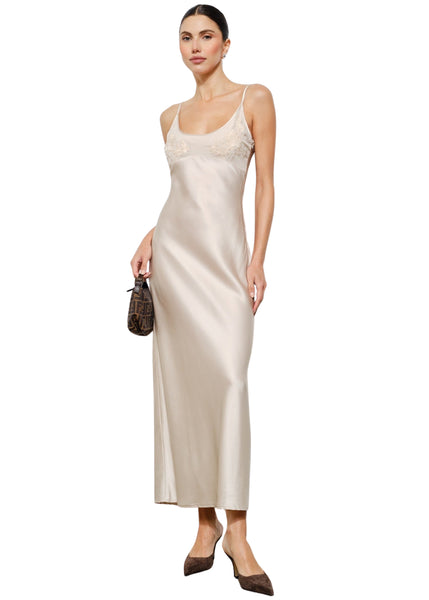 Clarisse Embroidered Slip Dress