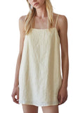Simple Linen Mini Dress - Butter