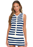 Devin Tank - Navy Stripe Knit