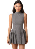 Simone Gingham Pleated Mini Dress