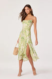 Gaia Dress - Light Green Floral