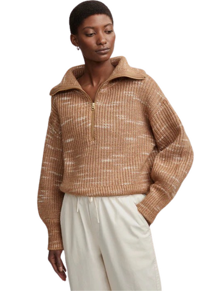 Ridley Dalmatian Half Zip Knit