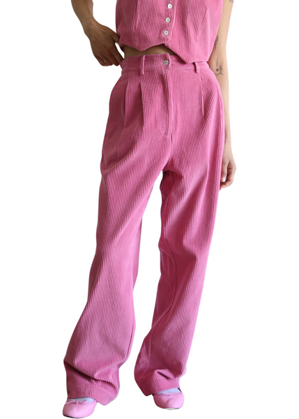 Cord Pleated Trouser
