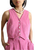 Cord Cropped Vest