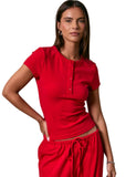 Short Sleeve Henley Tee