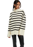 Striped Turtle Neck Sweater