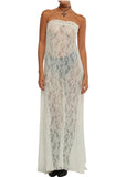 Strapless Lace Maxi
