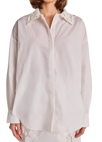 Crochet Collar Button Down