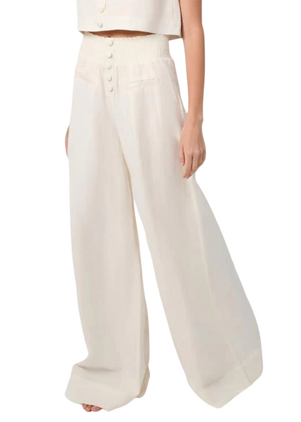 Button Front Palazzo Pant