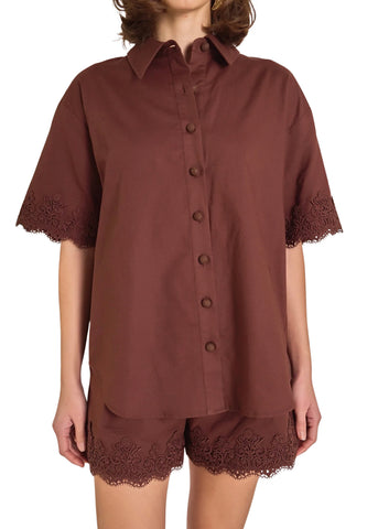Chocolate Linen Shirt