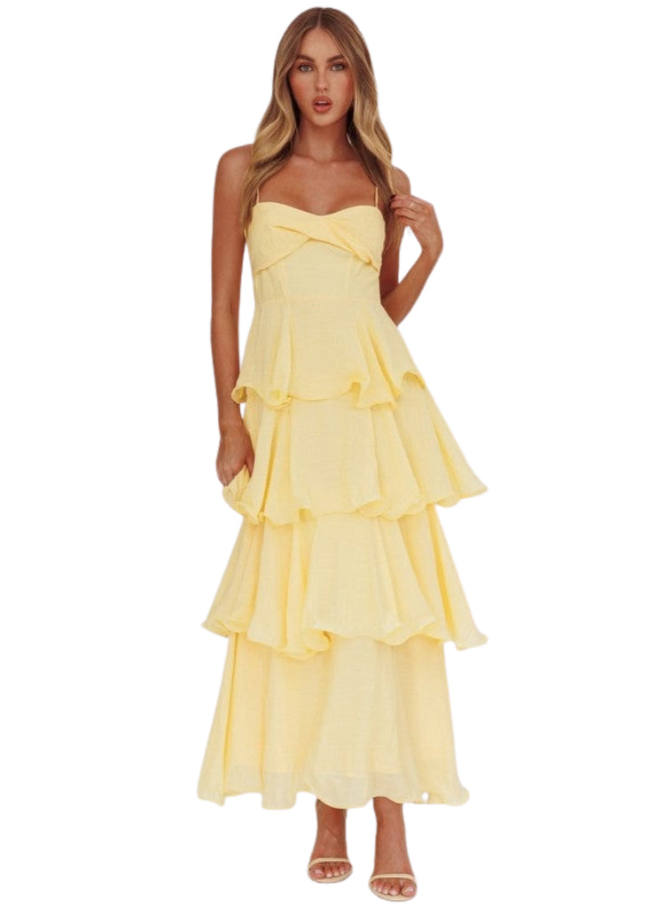 Belle Ruffled Maxi Dress | VIDA MOULIN Belle Ruffled Maxi Dress | VIDA MOULIN