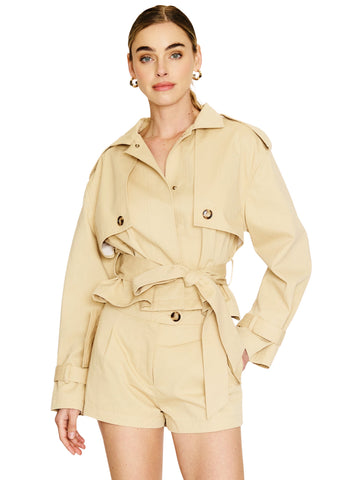 Kaelin Trench Style Romper