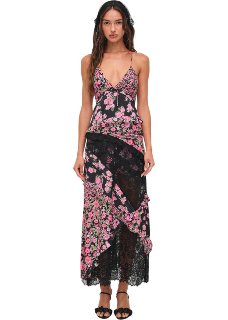 For Love & Lemons Rosalyn Maxi Dress - Black For Love & Lemons Rosalyn Maxi Dress - Black