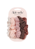 Assorted Textured Scrunchies - Terracotta