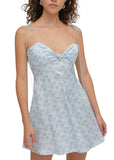 Adira Mini Dress - Blue Floral