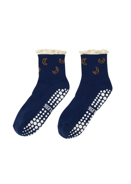 Croissant Ruffle Pilates Socks