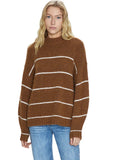 Carlen Sweater - Carmel White Stripe