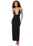 Shea Maxi Dress - Black-Cream