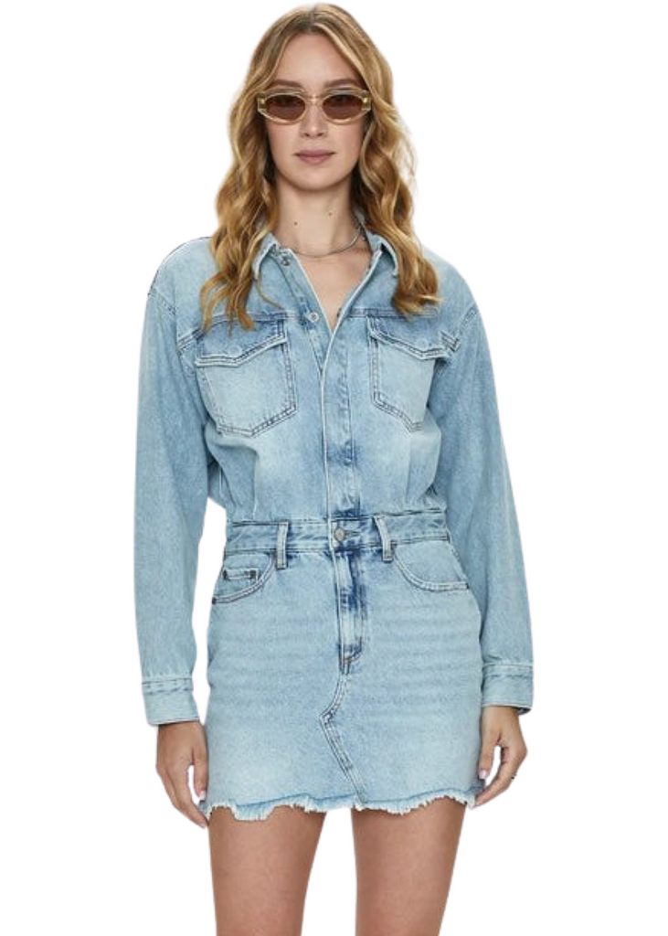 pistola nina denim mini dress Pistola Nina Long Sleeve Mini Dress