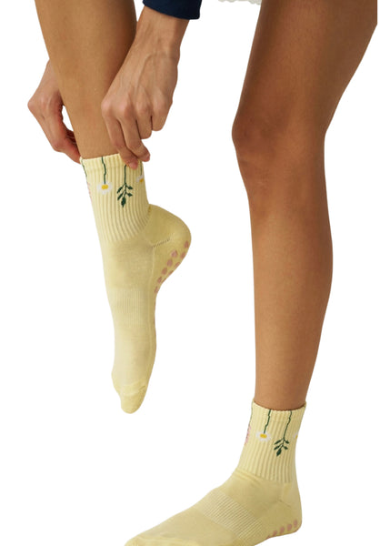 Flower Stems Pilates Socks