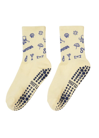 Vintage Summer Pilates Socks