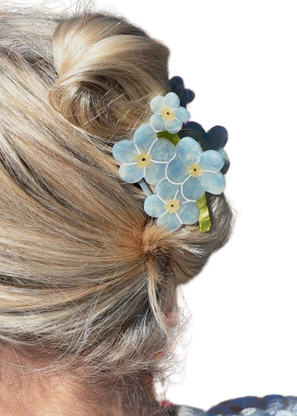 Forget-Me-Not Claw Hair Clip