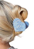 Paisley Heart Claw Hair Clip