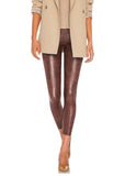 Faux Leather Animal Legging