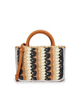 Neutral Night Maya Raffia Mini Tote