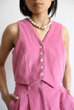 Cord Cropped Vest