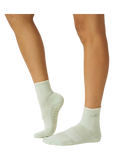 Inhale Exhale Grip Sock worn, mint green