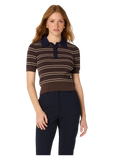 Iris Sweater in brown navy stripe