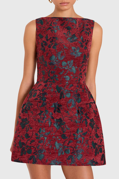 Amanda Uprichard Banco Dress in Rosette Jacquard