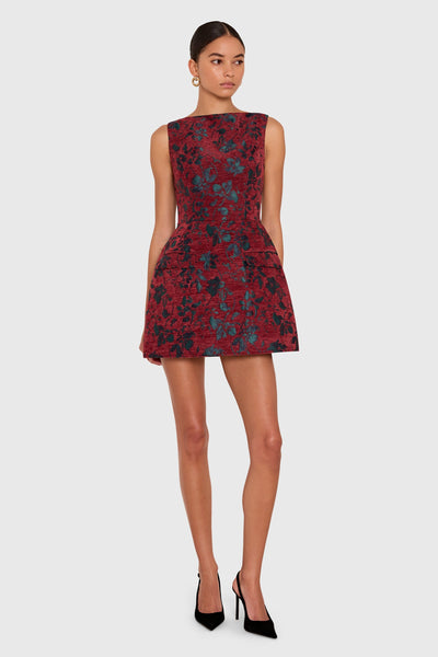 Amanda Uprichard Banco Dress in Rosette Jacquard