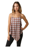 Judie Plaid Handkerchief Cami Top