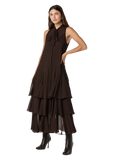 Katheryn Dress in espresso brown
