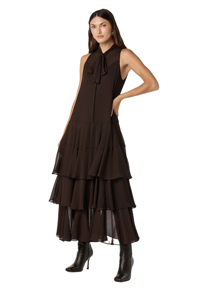 Katheryn Dress in espresso brown