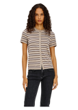 Kylie Sweater in heather oat stripe