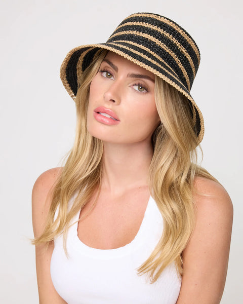 Isadora Hat - Black Stripe