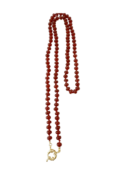 Landry Stone Necklace in Red Agate