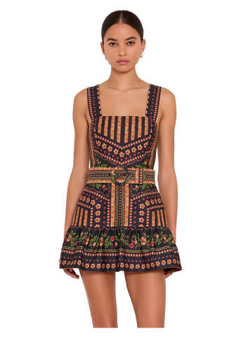 Lena Skort Romper in Joni floral print