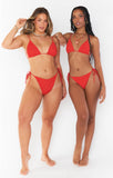 Tides Bottom - Red Scrunch