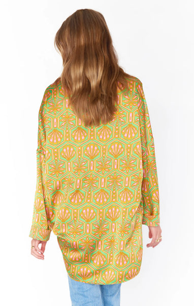Johns Button Down Shirt - Palm Deco