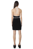 Terrycloth Halter Dress - Black