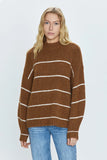 Carlen Sweater - Carmel White Stripe